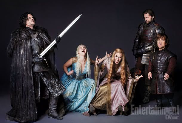 Enquanto isso, o elenco ri da ansiedade dos fãs (Foto: Entertainment Weekly | Reprodução)