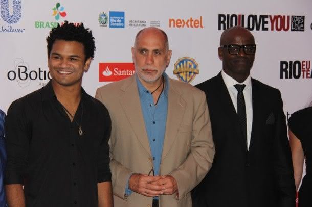 Land e Guillermo no tapete vermelho (Foto: Zeca Santos)