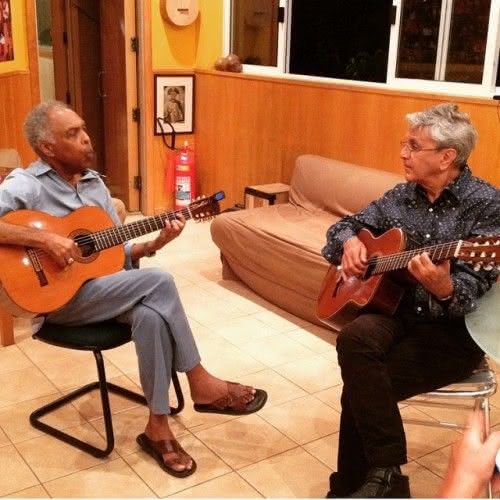 Gil e Caetano ensaiando para a turnê (Foto: Divulgação)